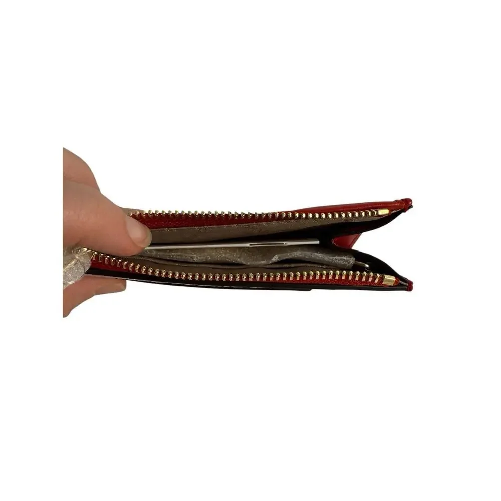 Michael Kors Jet Set Travel Small Quilted Bright Red‎ Coin Pouch NWT MSRP $228